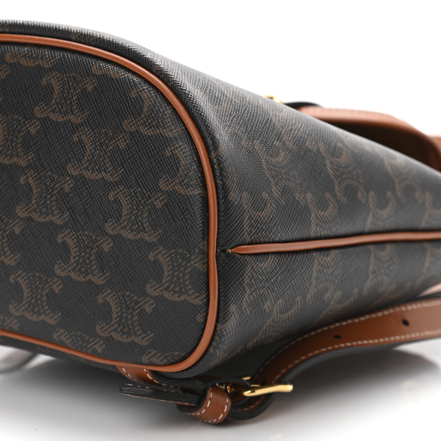 Triomphe Canvas Calfskin Mini Folco Backpack Tan