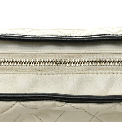 Chanel Aged Calfskin Quilted Medium Gabrielle Hobo Black White 20 of 22