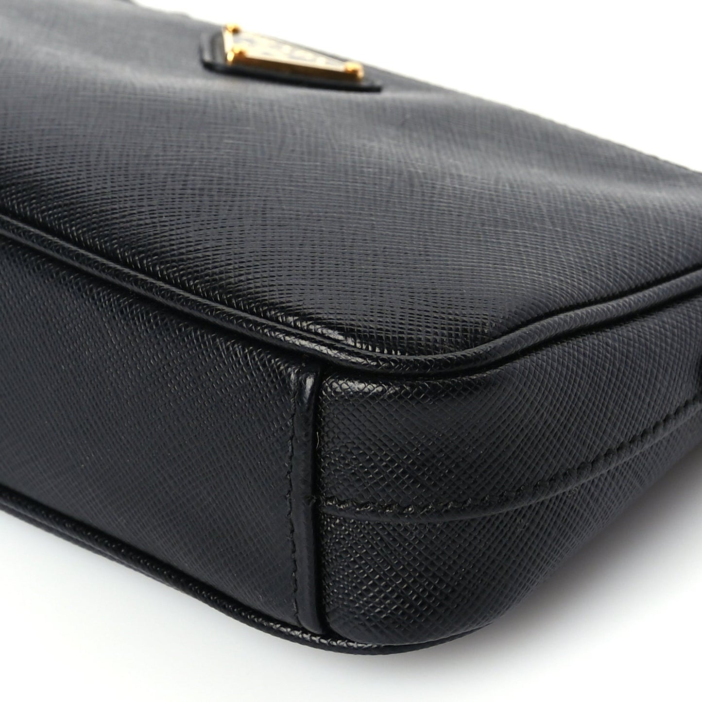 Saffiano Lux Re-Edition 2000 Shoulder Bag Black