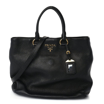 Prada Vitello Daino Tote Nero Black 1 of 8