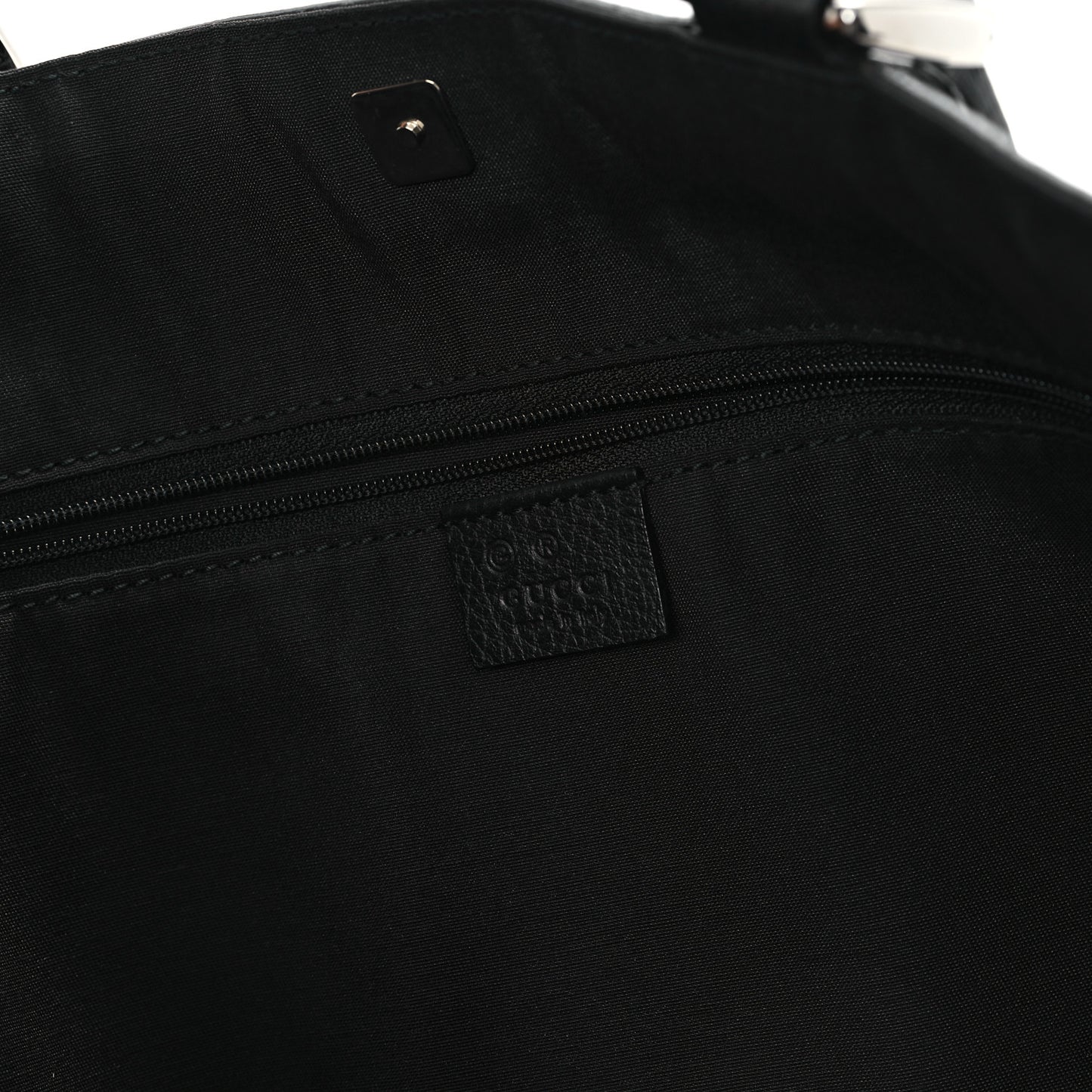 Denim Monogram Large Abbey Tote Black