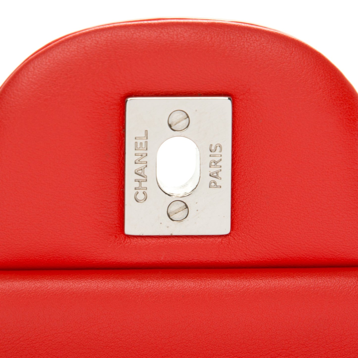 Patent Quilted Jumbo Double Flap Dark Red