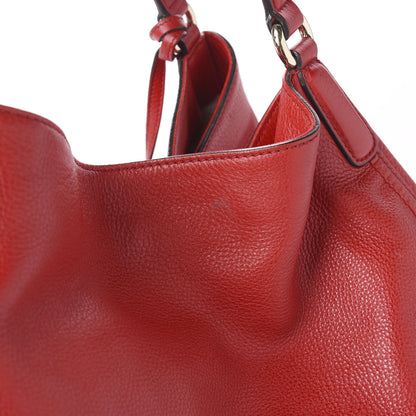 Gucci Pebbled Calfskin Large Soho Shoulder Bag Red 12 of 12