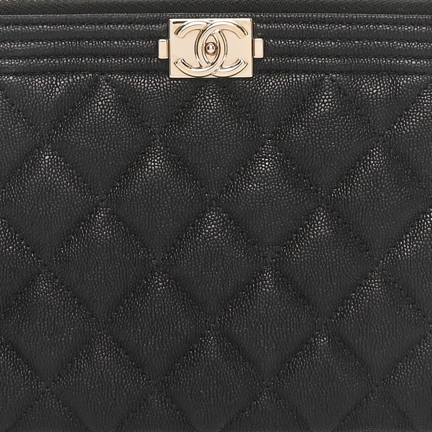 Chanel Caviar Quilted Small Boy Cosmetic Case Black 8 of 9