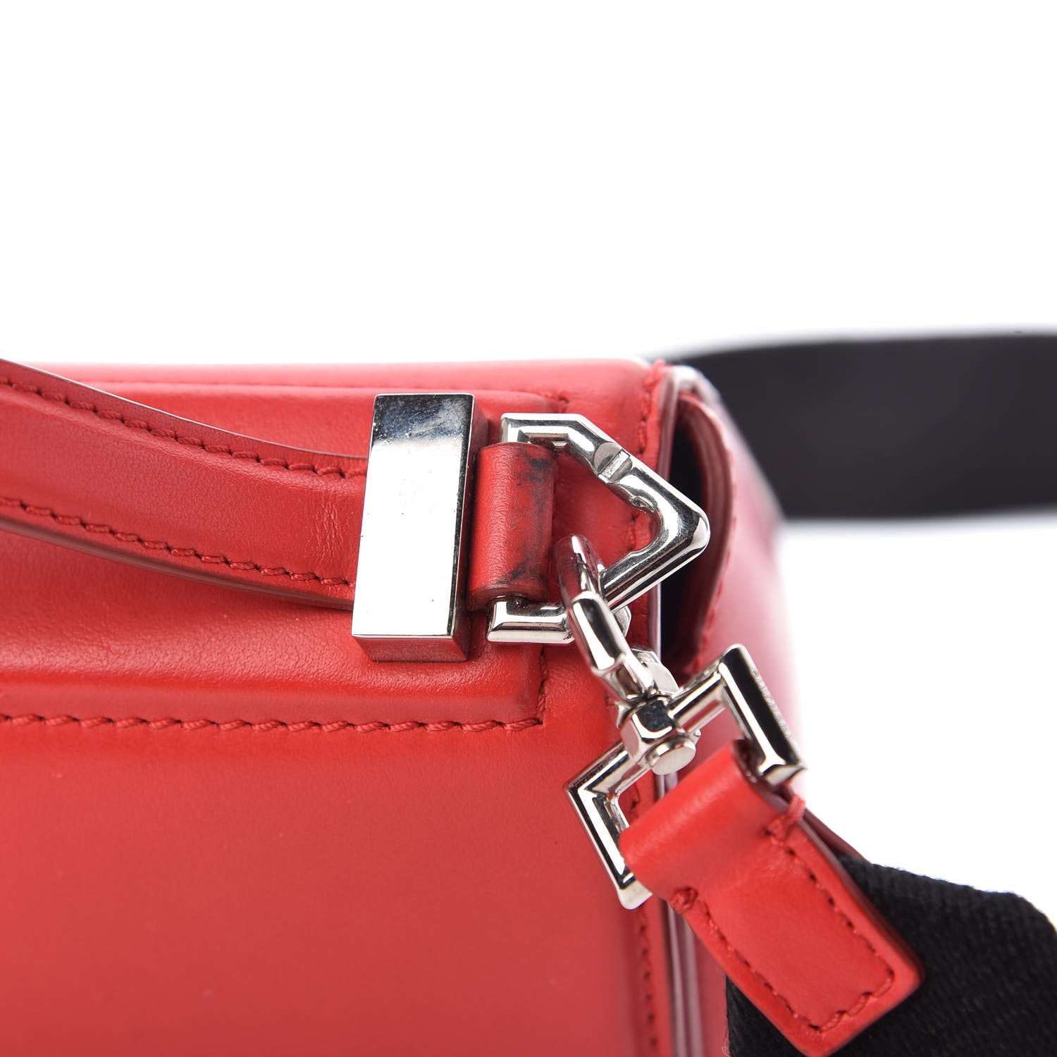 Givenchy Calfskin Mini Pandora Box Logo Strap Crossbody Bag Medium Red 12 of 12
