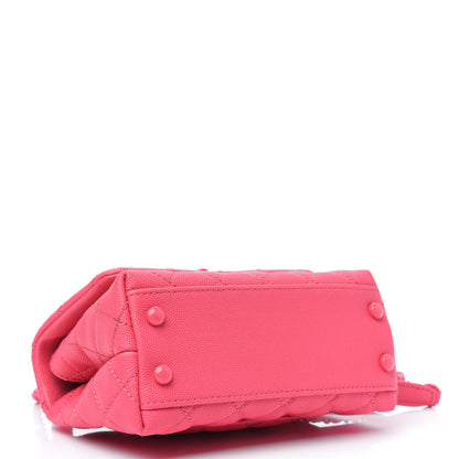 Chanel Caviar Quilted Incognito Extra Mini Coco Handle Flap Pink 3 of 4