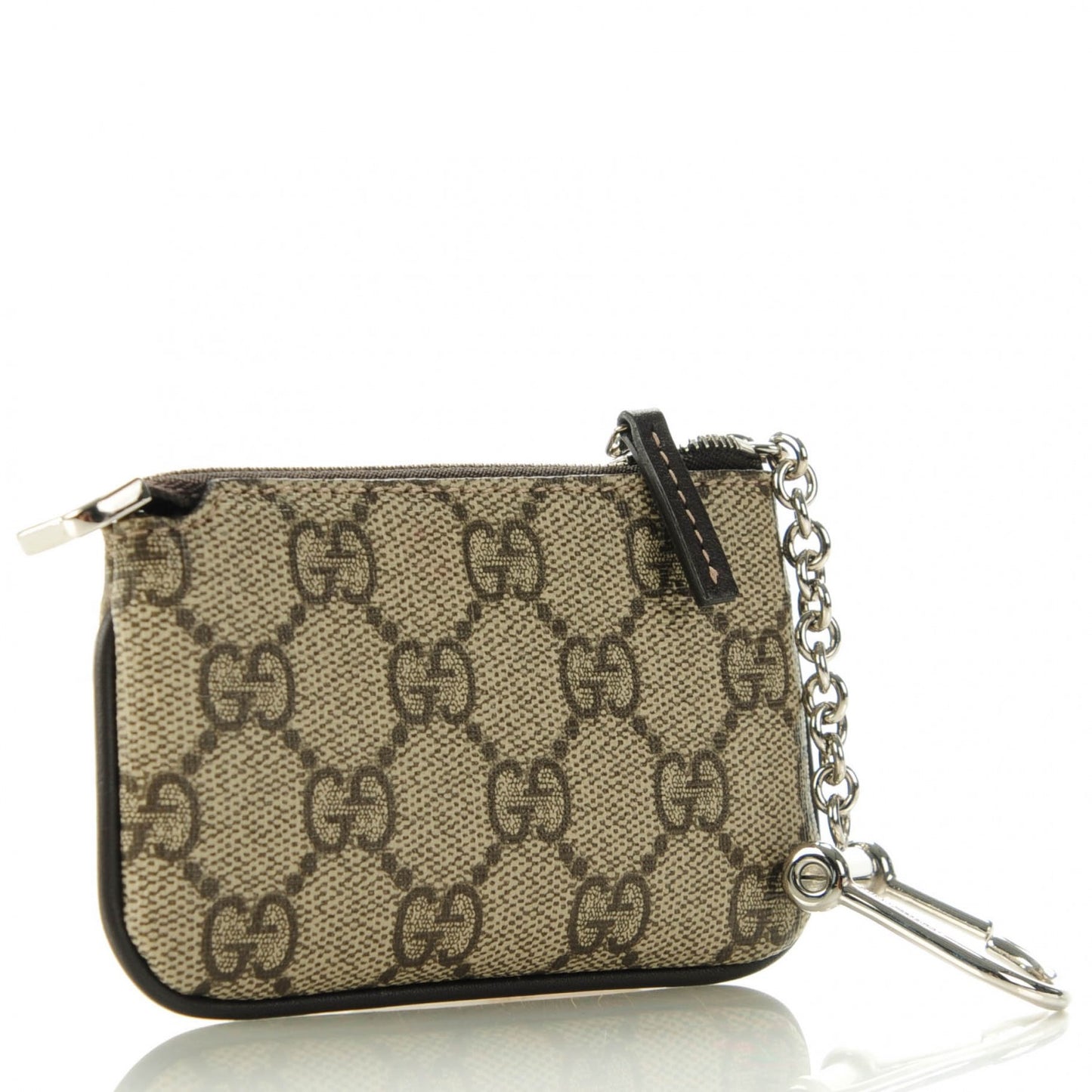 GG Supreme Monogram Selleria Key Case Beige Ebony Cocoa