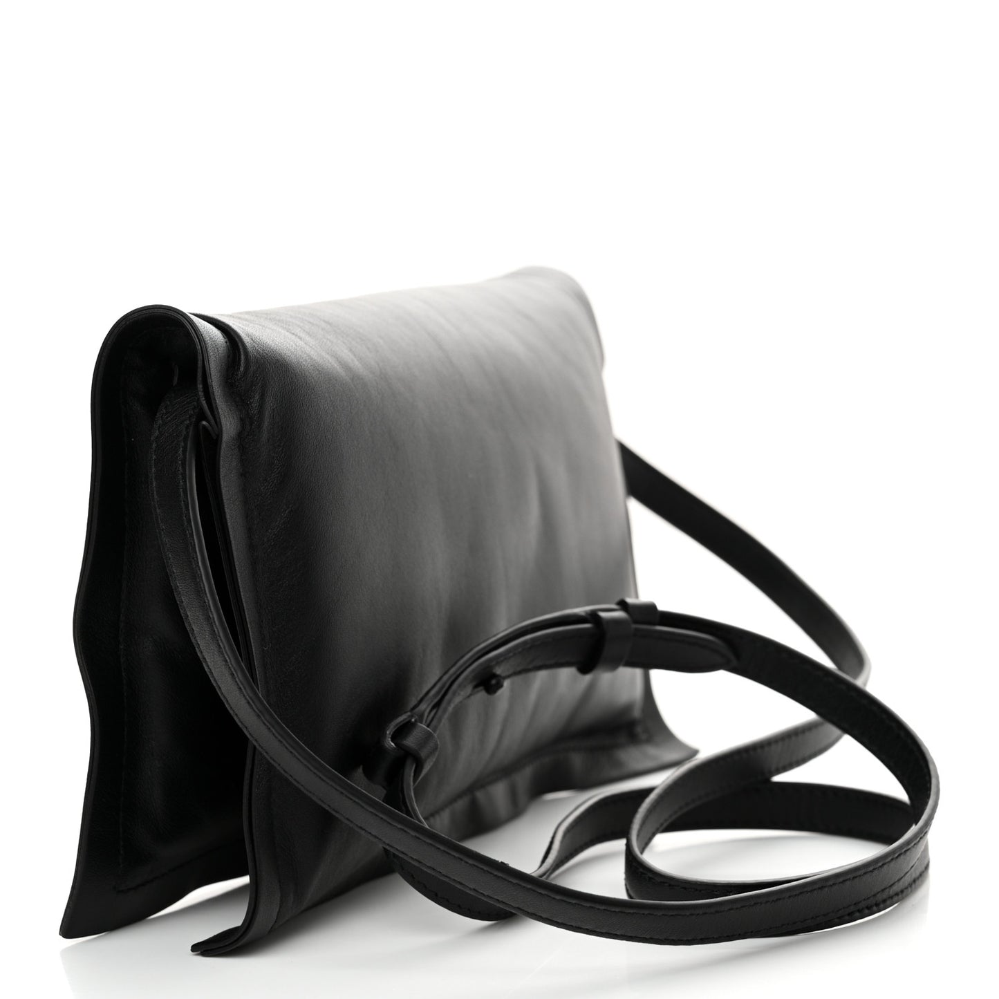 Calfskin Mini Viva Bow Shoulder Bag Black