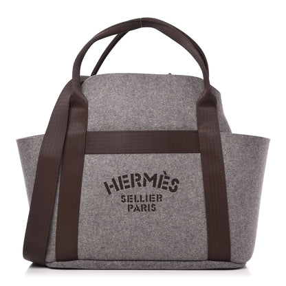 Hermes Felt Sac De Pansage Groom Bag Acier 1 of 13