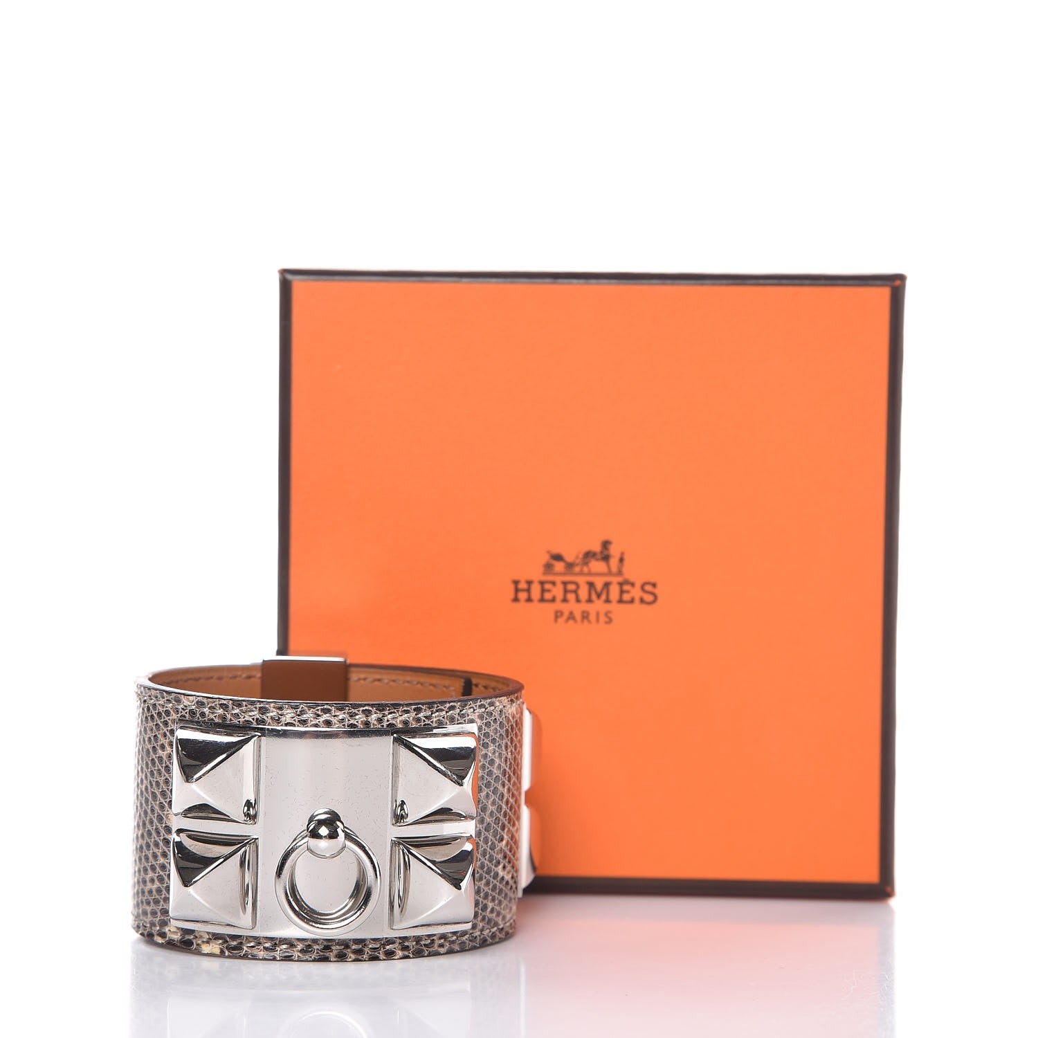 Hermes Lizard Collier De Chien CDC Bracelet S Ombre 7 of 7