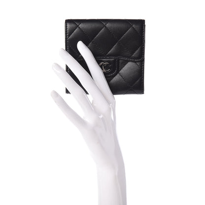 Chanel Lambskin Quilted Double Sided Wallet Black 2 of 10