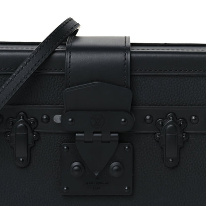 Louis Vuitton Calfskin Petite Malle Black 6 of 8