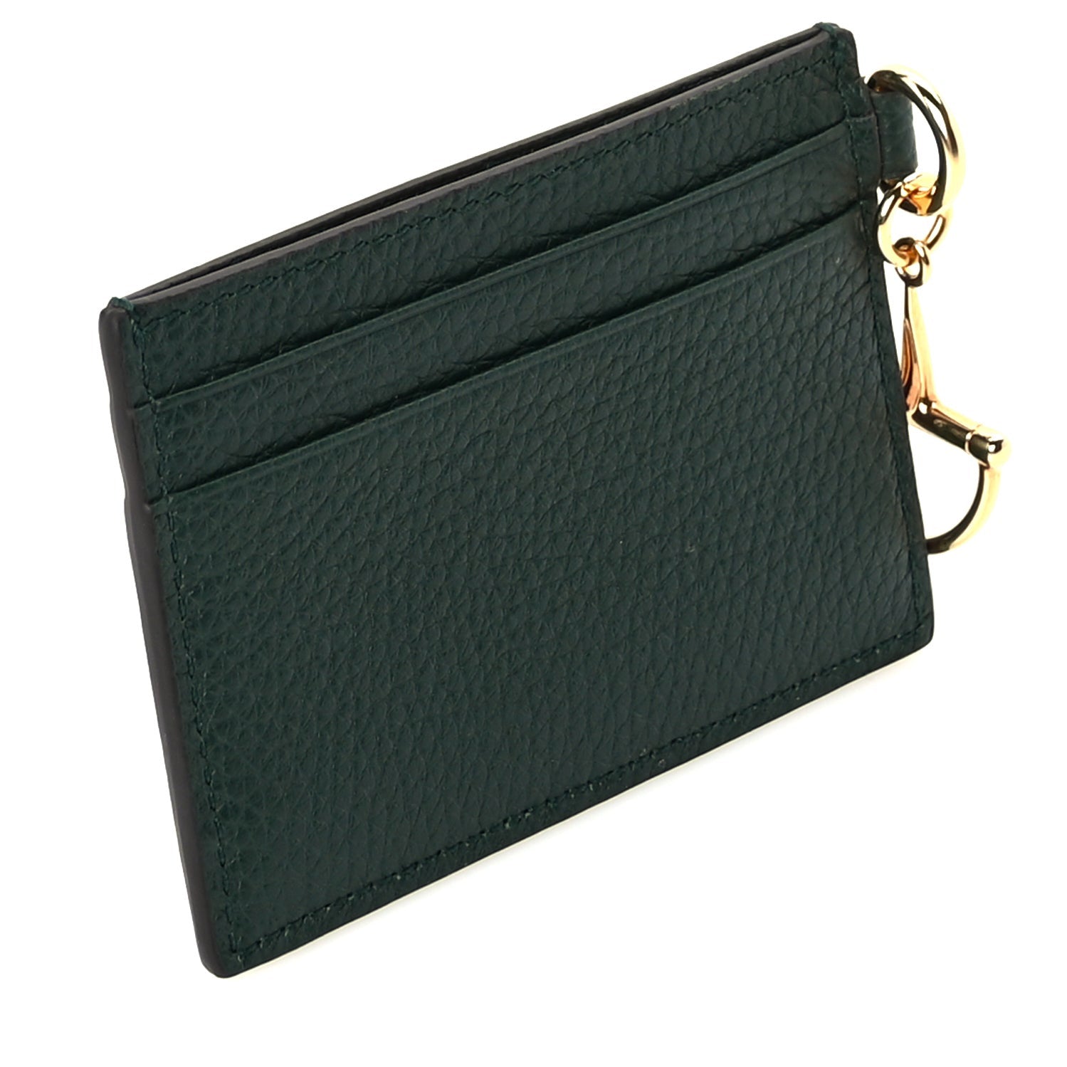 Gucci Grainy Calfskin Half Horsebit Card Case Vintage Green 4 of 8