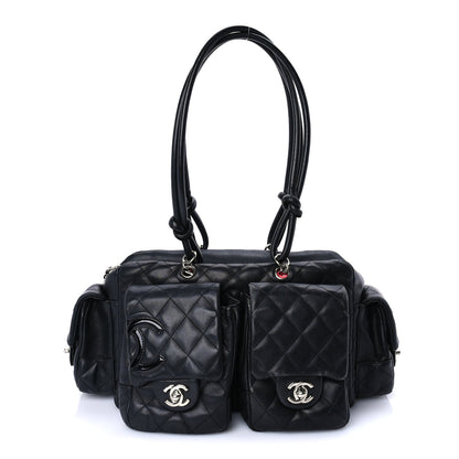 Chanel Calfskin Quilted Large Cambon Multipocket Reporter Black 1 of 7