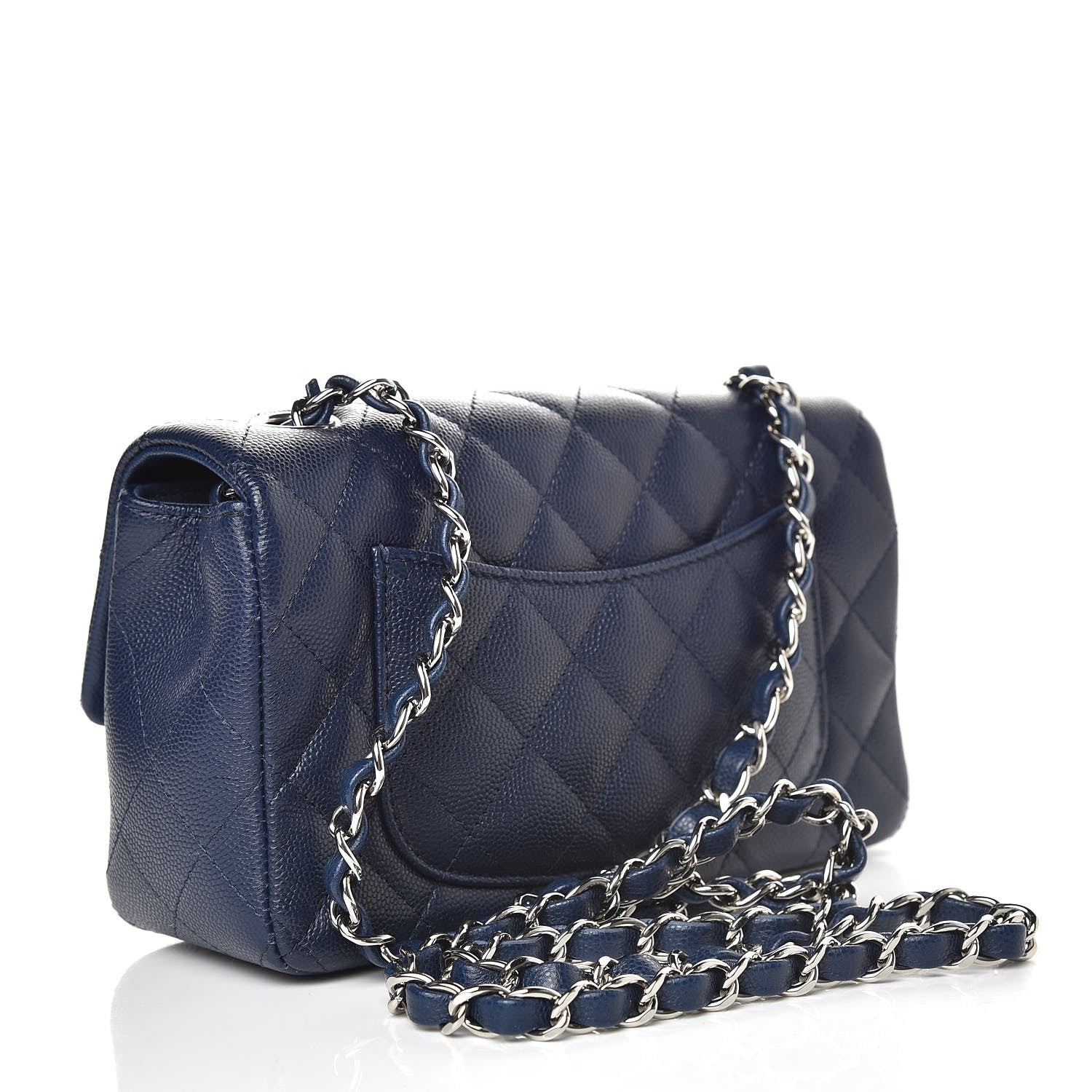 Chanel Caviar Quilted Mini Rectangular Flap Navy 3 of 11