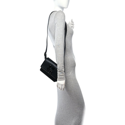 Christian Louboutin Calfskin Studded Carasky Crossbody Bag Black 2 of 9