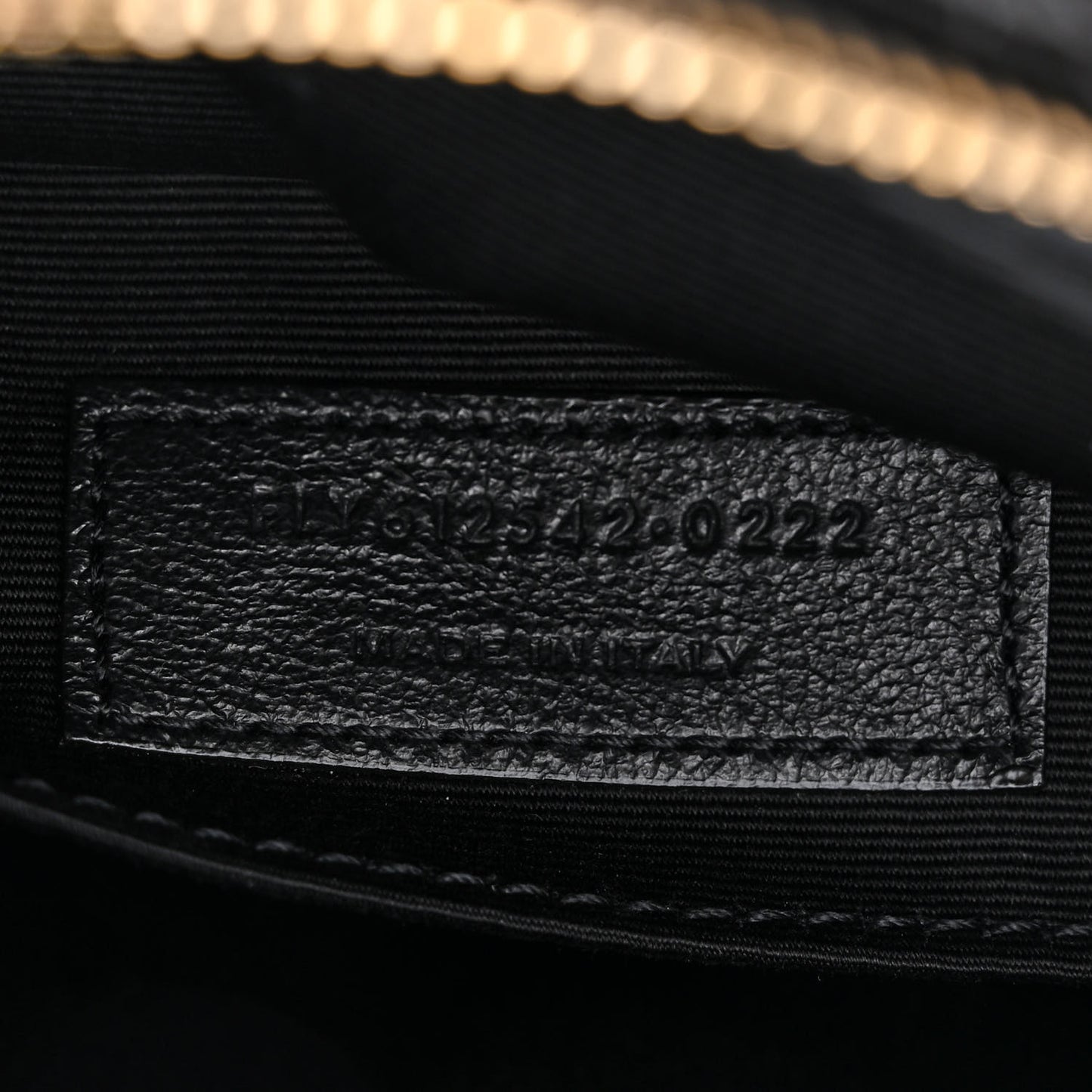 Patent Calfskin Crocodile Embossed Monogram Lou Camera Bag Black