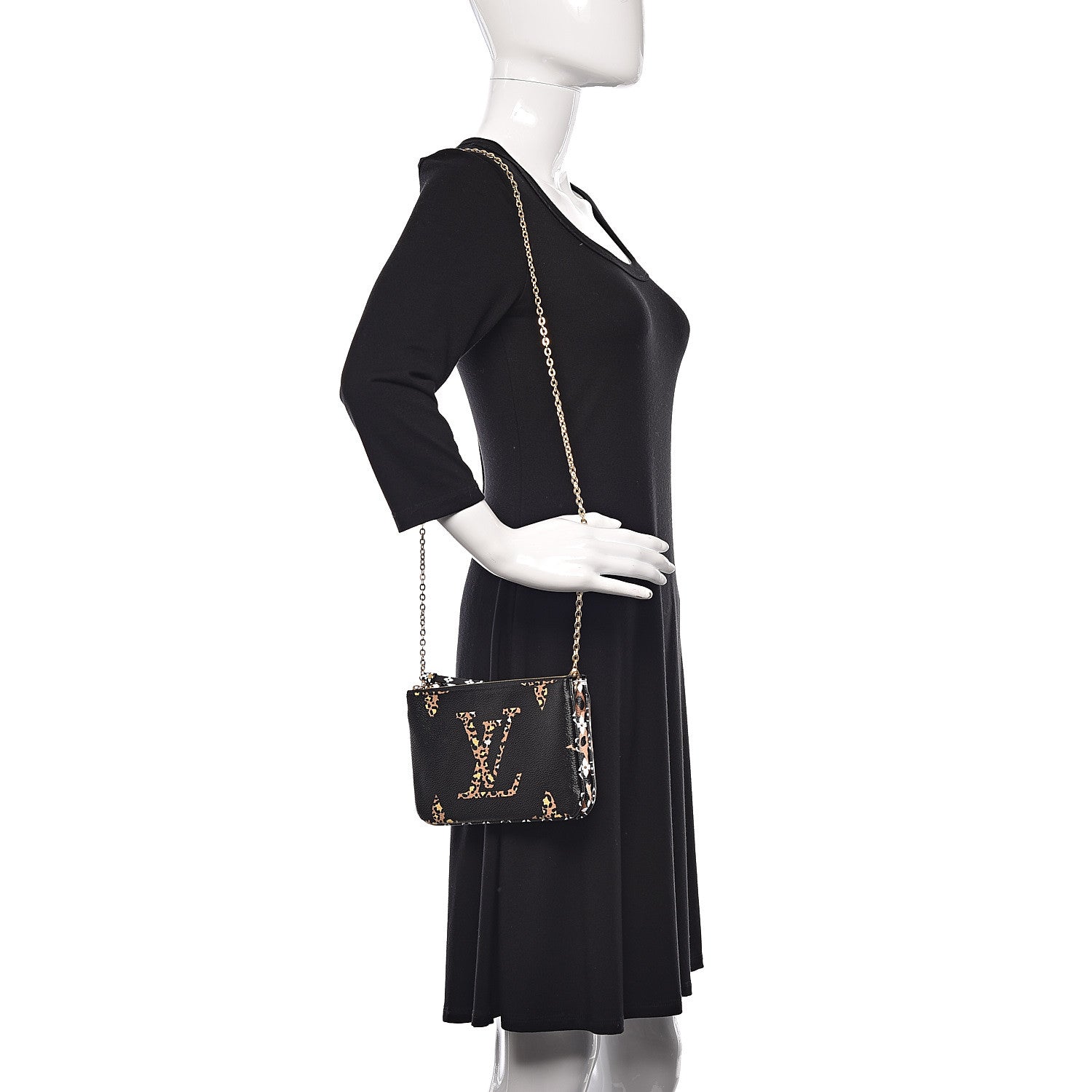 Louis Vuitton Monogram Giant Jungle Pochette Double Zip Black 2 of 11