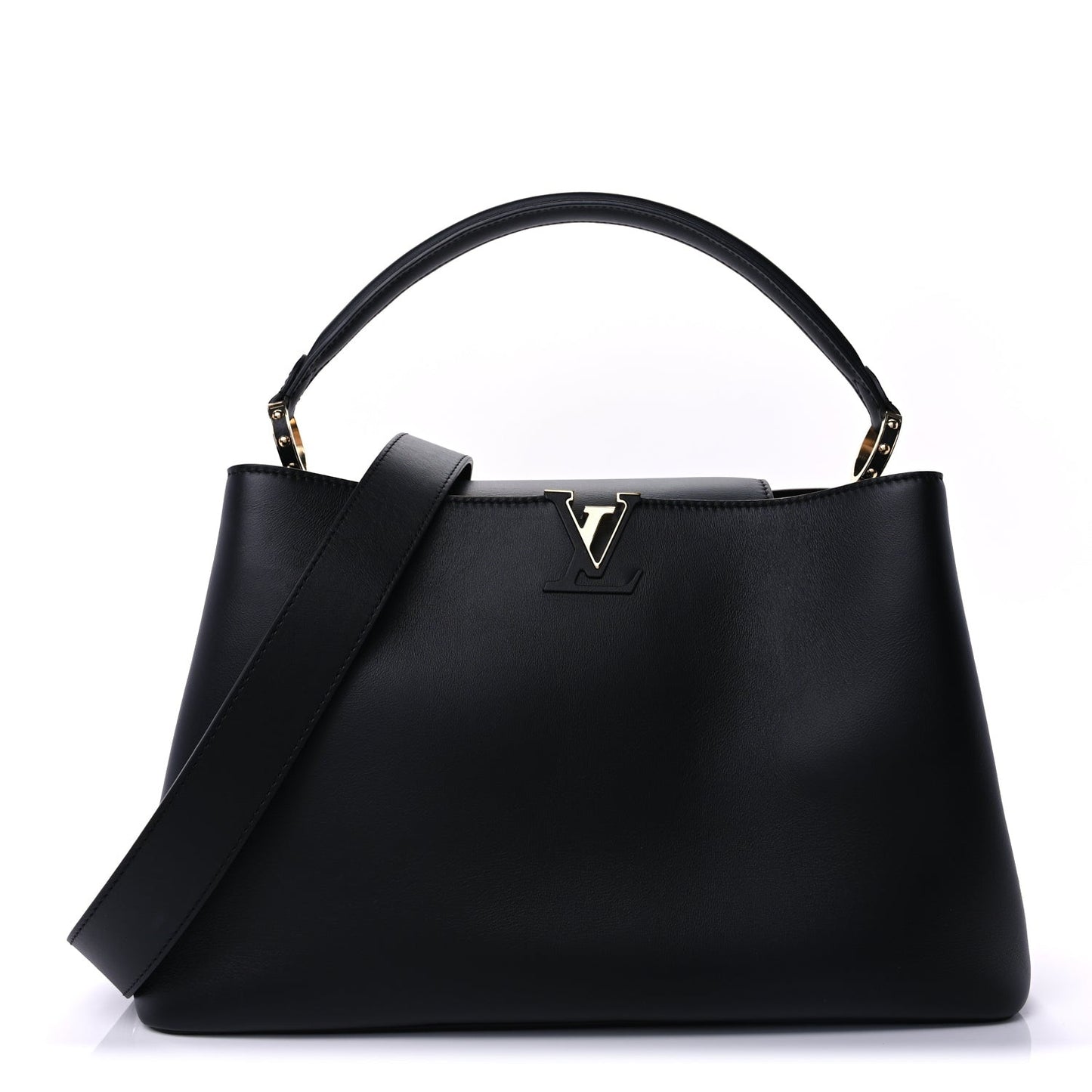 Smooth Calfskin Capucines GM Souple  Black