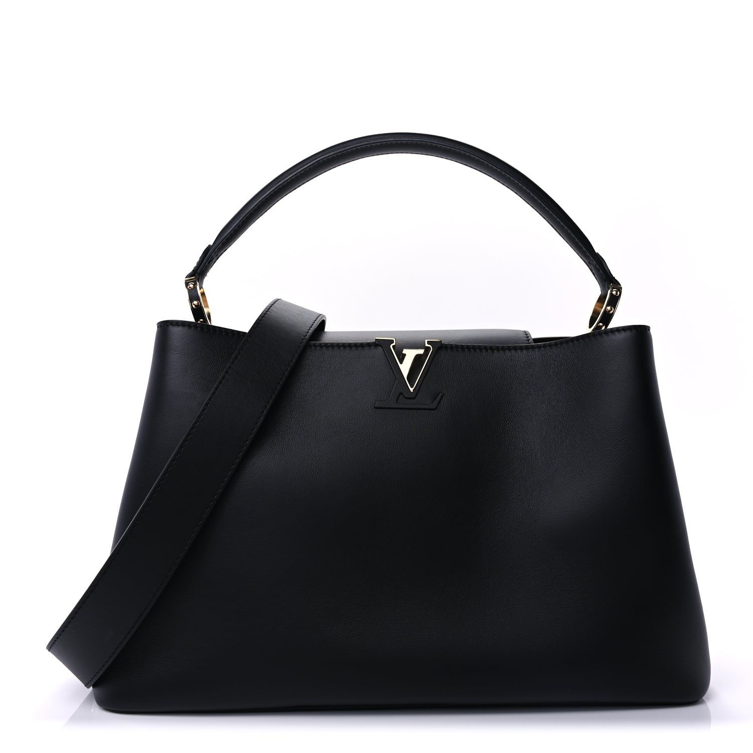 Louis Vuitton Smooth Calfskin Capucines GM Souple  Black 1 of 8