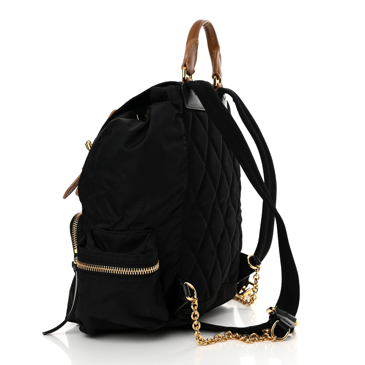 Nylon Large Rucksack Backpack Black