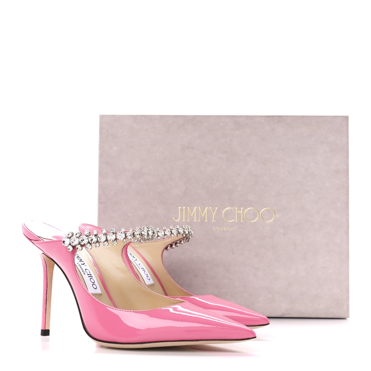 Patent Crystal Bing 100 Pumps 38.5 Candy Pink