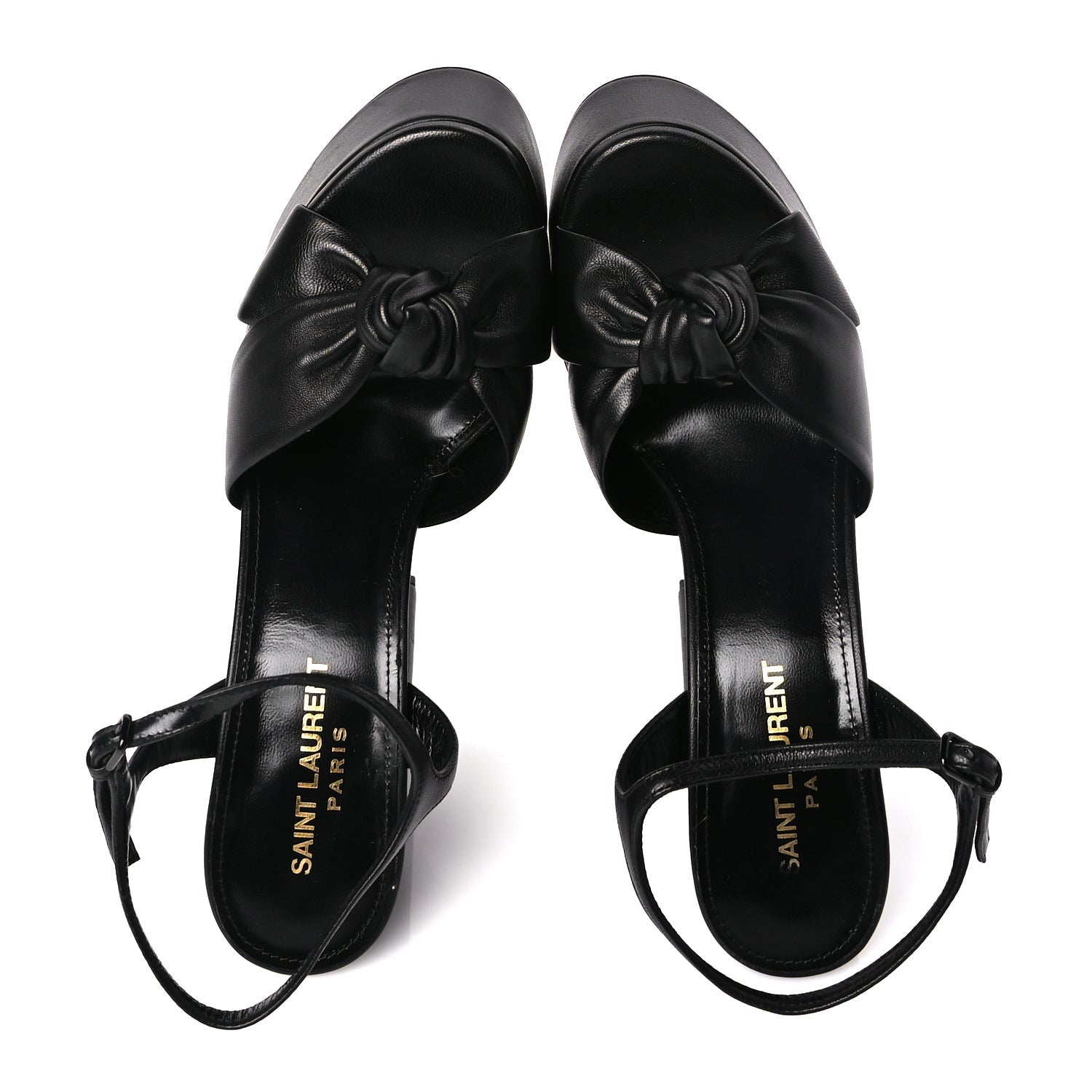Saint Laurent Vendome Bianca 85 Platform Sandals 37 Black 6 of 8