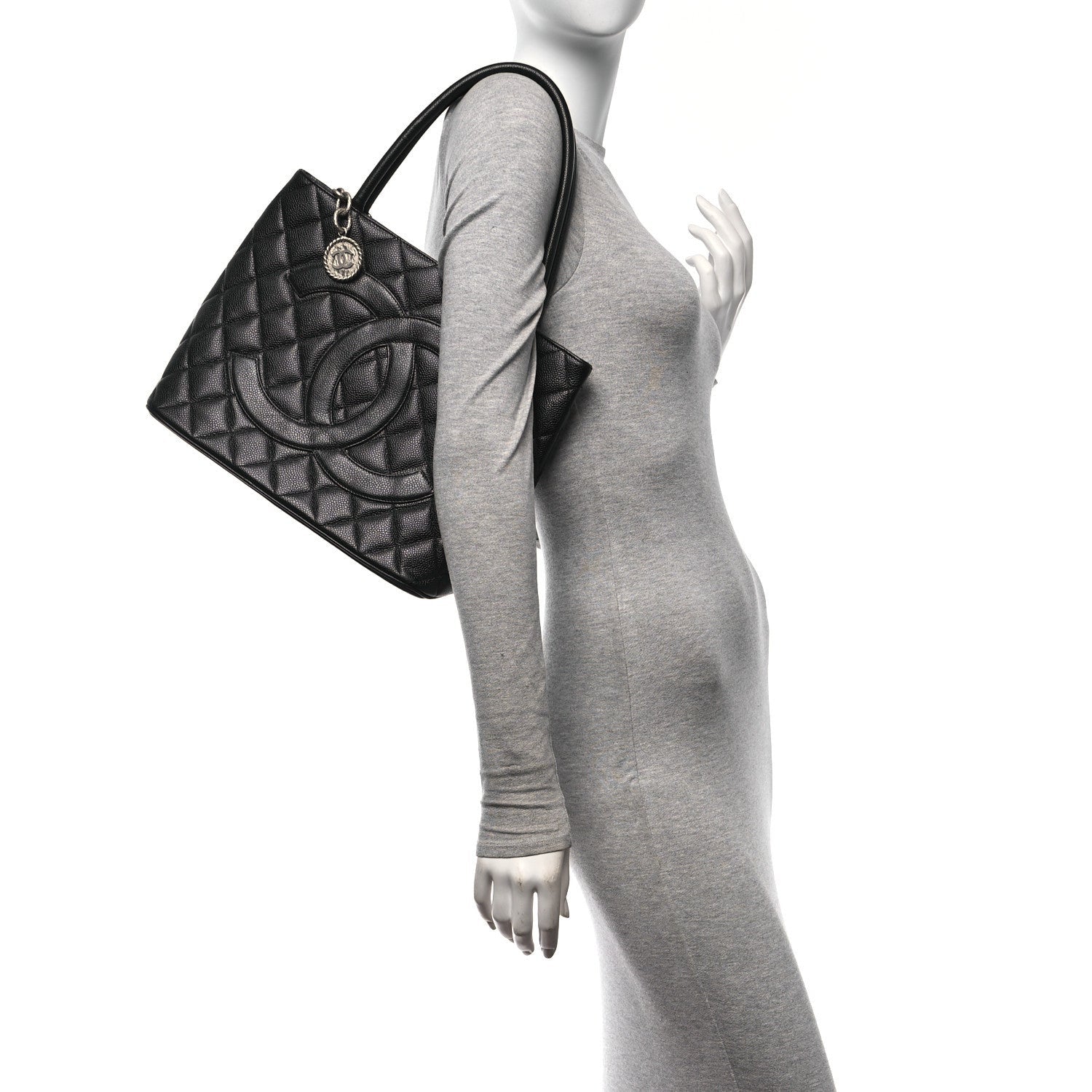 Chanel Caviar Quilted Medallion Tote Black 2 of 7