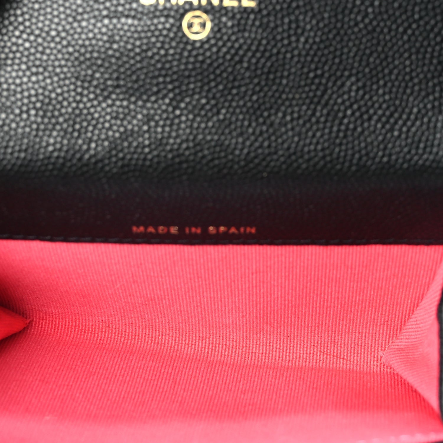 Chanel CHANEL Caviar Metal Perforated Quilted CC Flap Card Holder Black 7 of 9