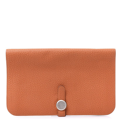 Hermes Togo Dogon Duo Wallet Orange 1 of 8