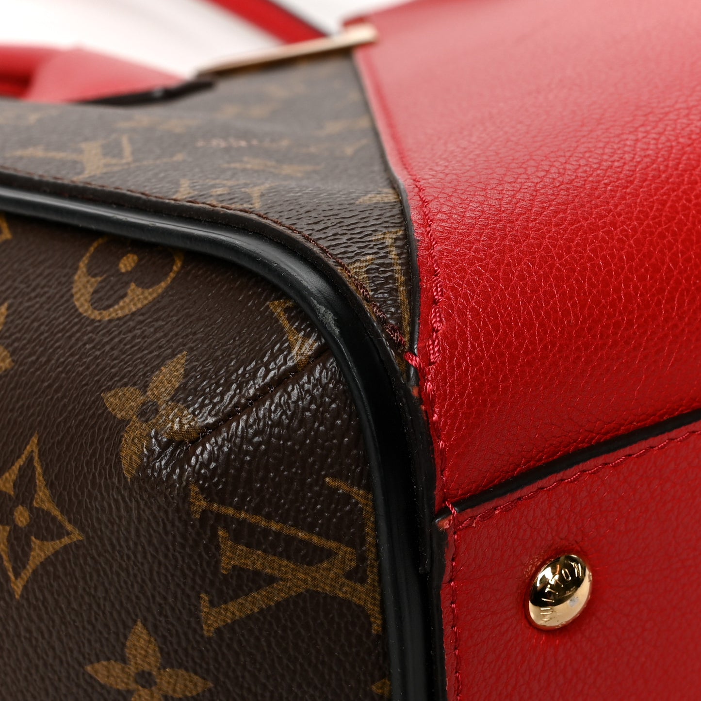 Calfskin Monogram Kimono Tote Cherry