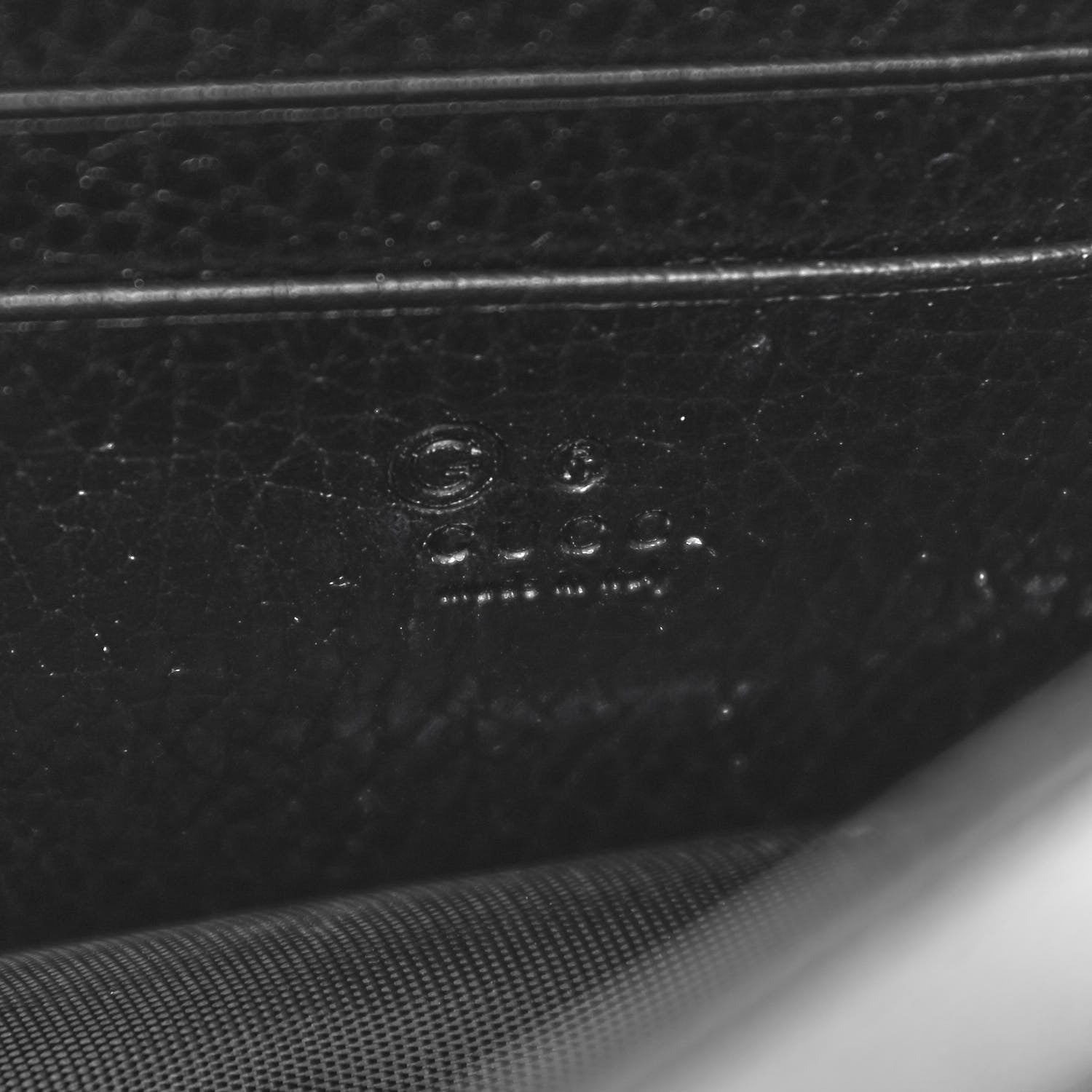 Gucci Dollar Calfskin Interlocking G Chain Wallet Black 6 of 9