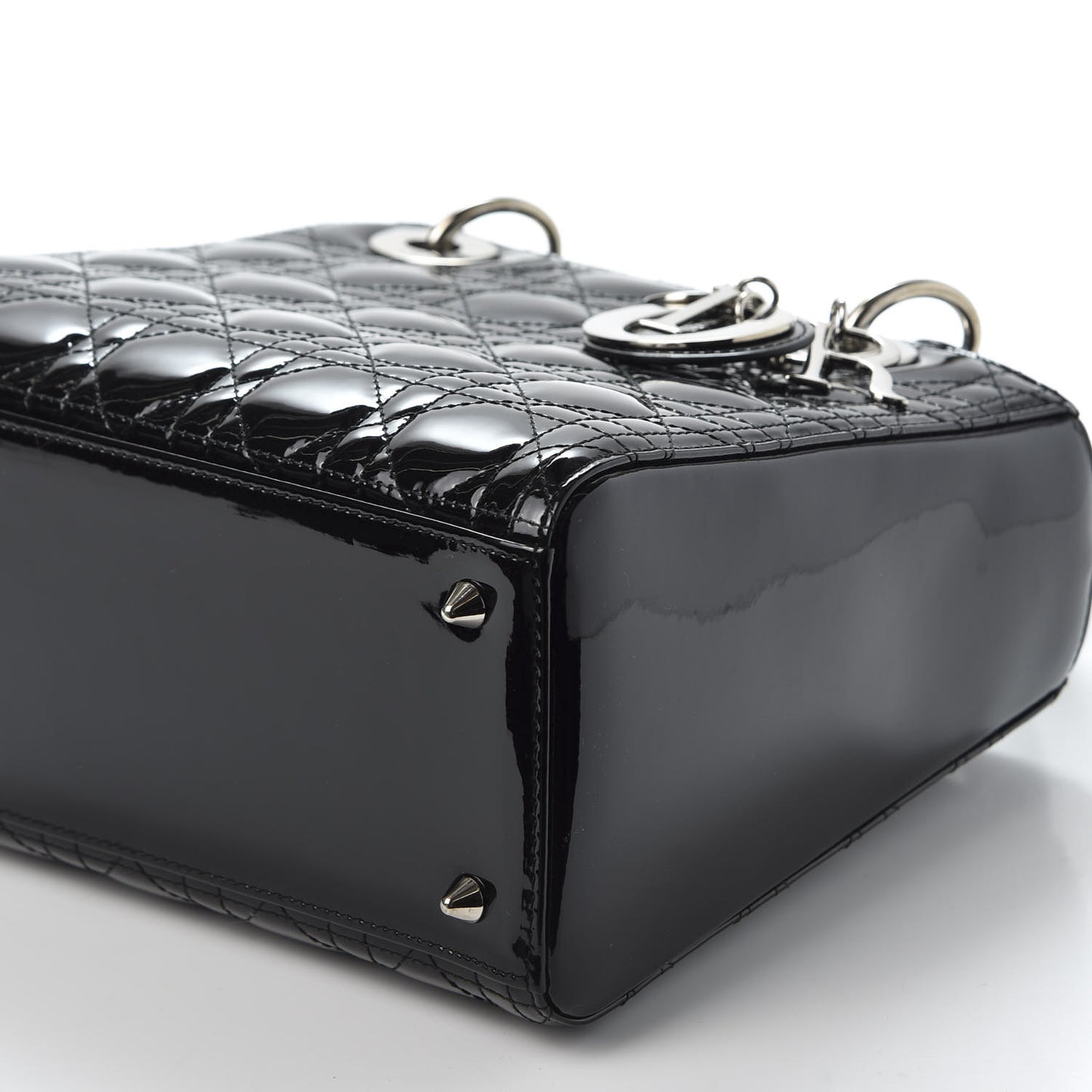 Patent Cannage Medium Lady Dior Black