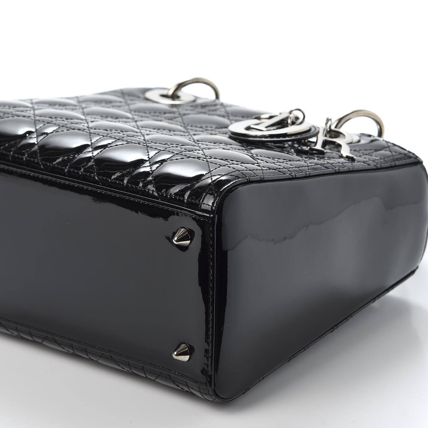 Christian Dior Patent Cannage Medium Lady Dior Black 6 of 9