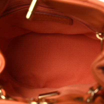 Chanel Calfskin Quilted Small CC Chain Bucket Backpack Orange 5 of 10