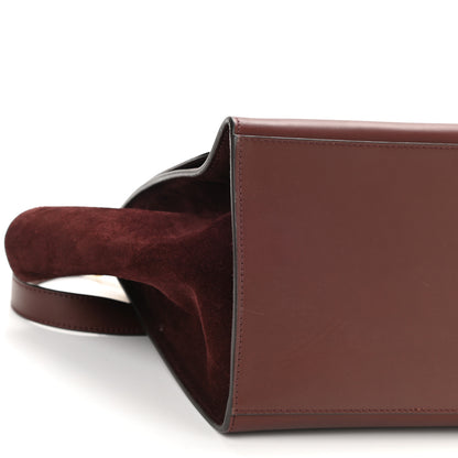 Celine Smooth Calfskin Suede Medium Trapeze Burgundy 7 of 14
