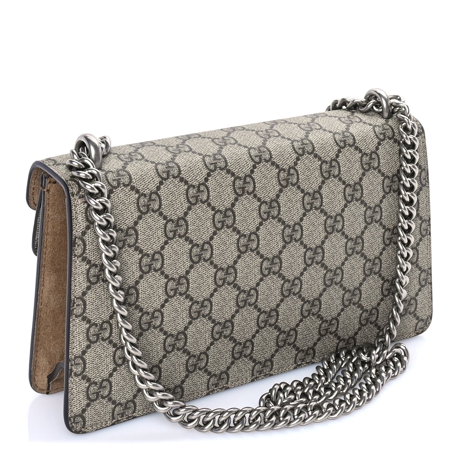 Gucci GG Supreme Monogram Small Dionysus Shoulder Bag Taupe 2 of 7
