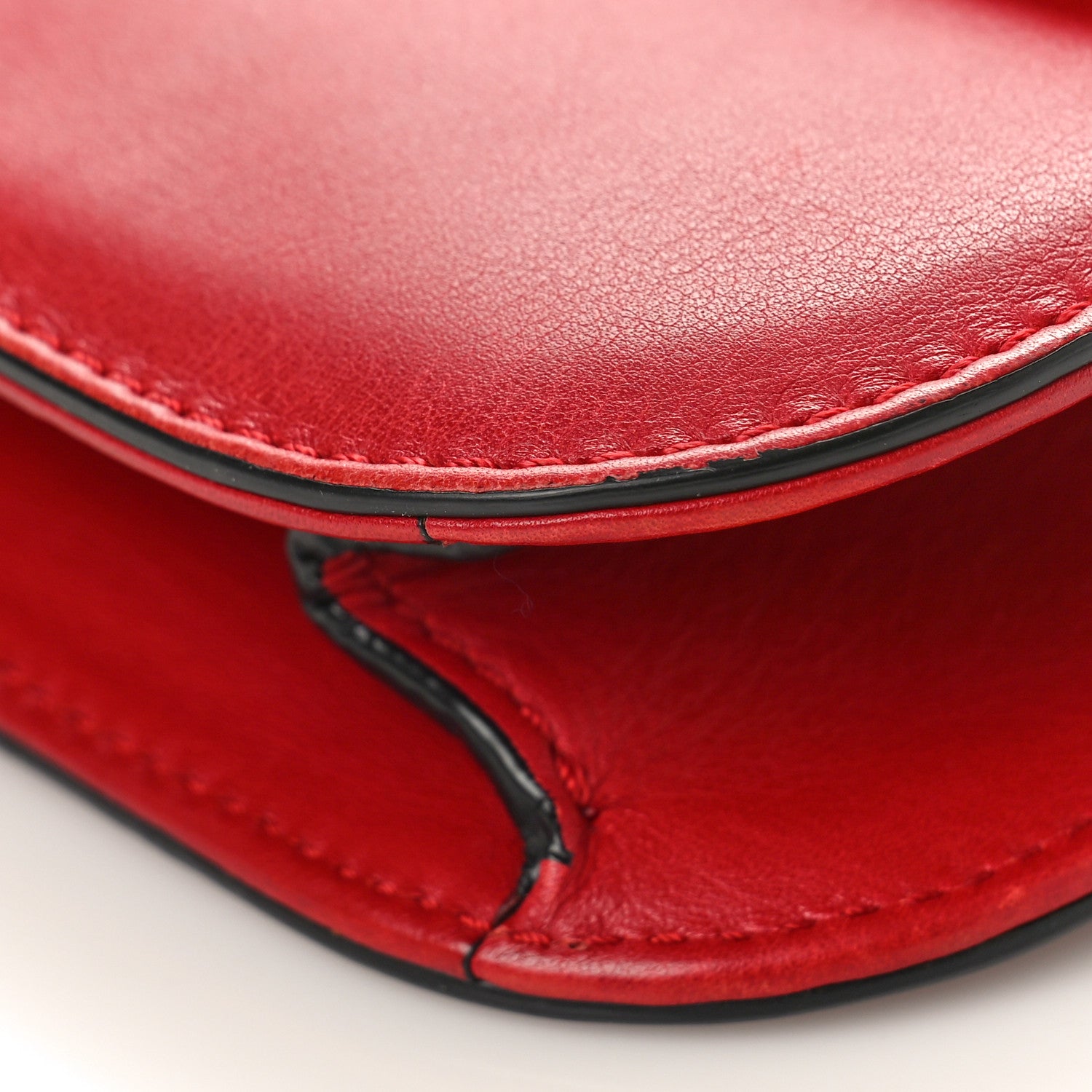 Valentino Garavani Vitello Medium Glam Lock Rockstud Flap Red 8 of 10