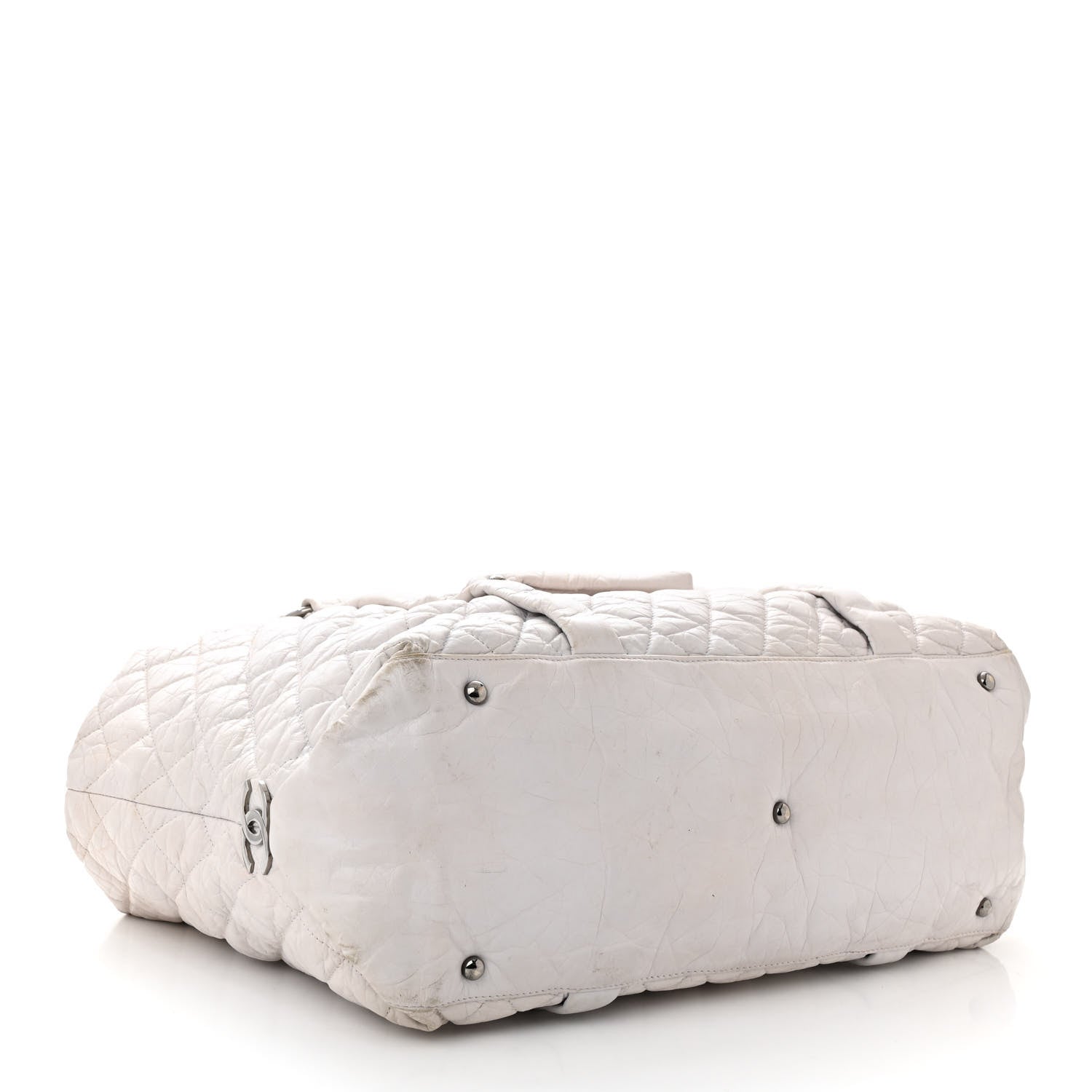 Chanel Distressed Lambskin Vintage Ligne Lady Braid XL Tote Beige 4 of 17