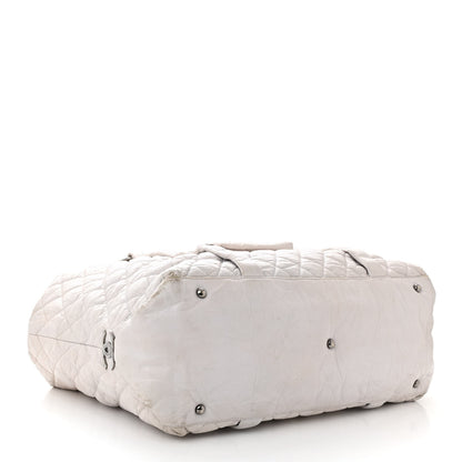 Chanel Distressed Lambskin Vintage Ligne Lady Braid XL Tote Beige 4 of 17