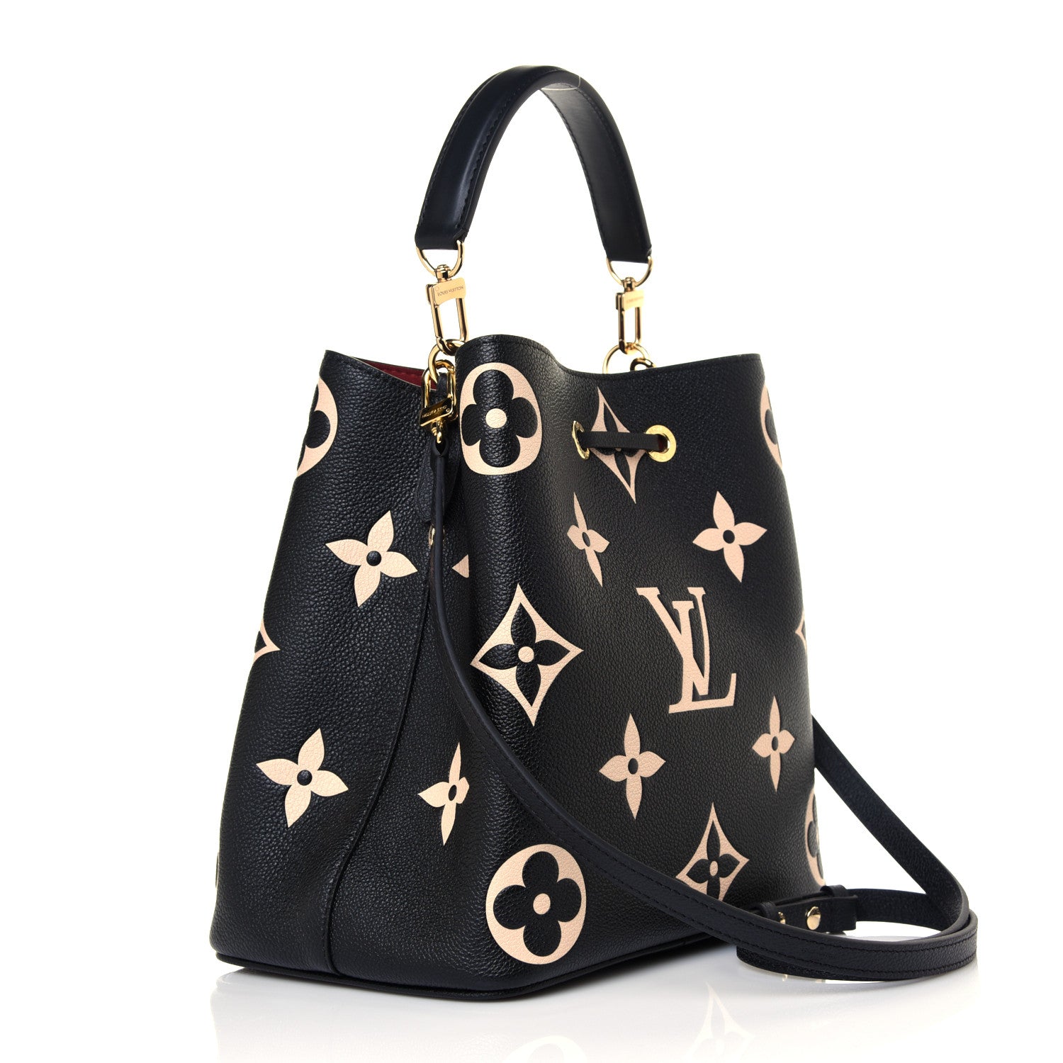 Louis Vuitton Empreinte Monogram Giant Neonoe MM Black Beige 3 of 12