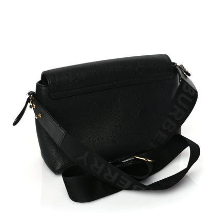 Burberry Grainy Calfskin Vintage Check Note Crossbody Bag Black 2 of 9