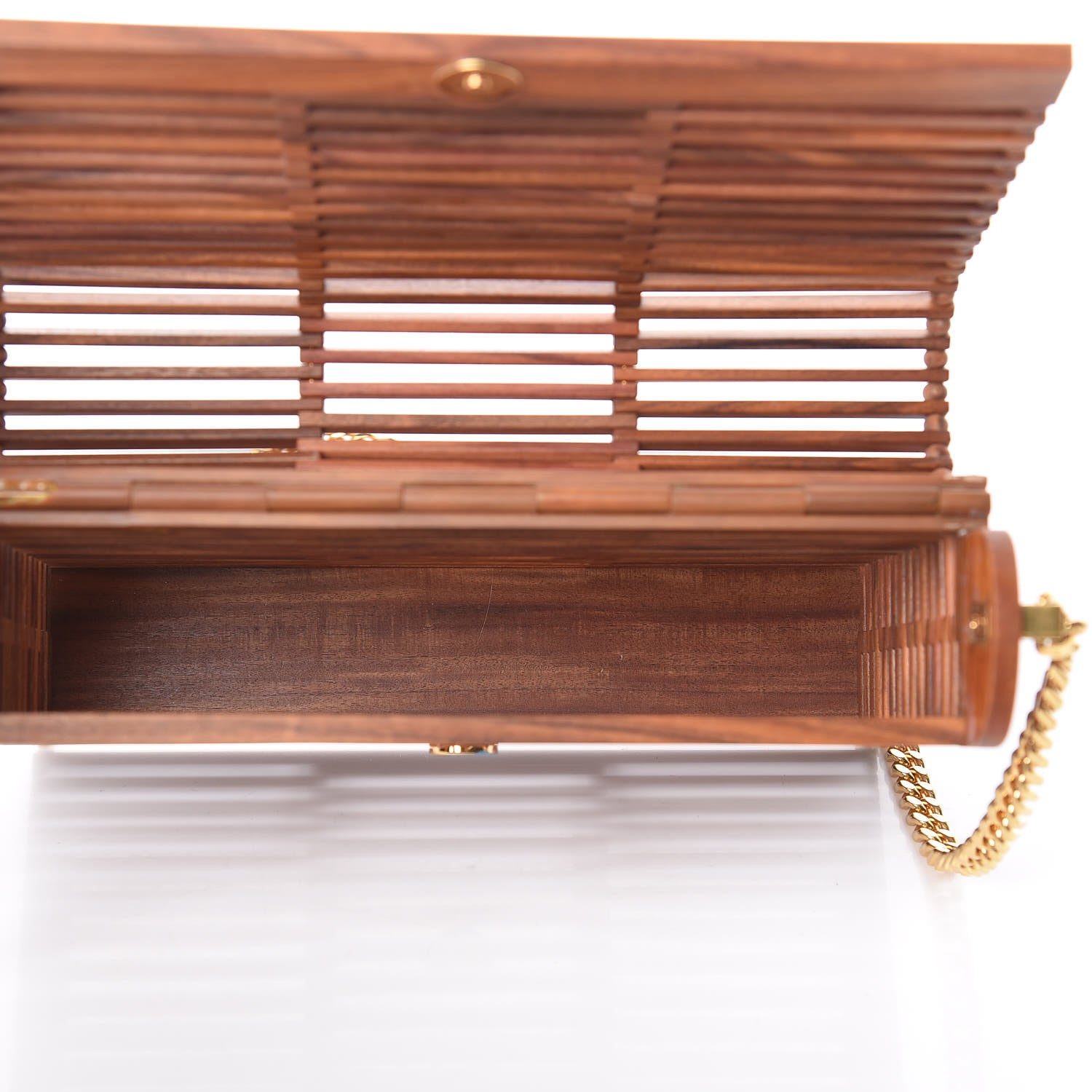 Saint Laurent Wood Small Monogram Kate Box Bag Brown 8 of 15
