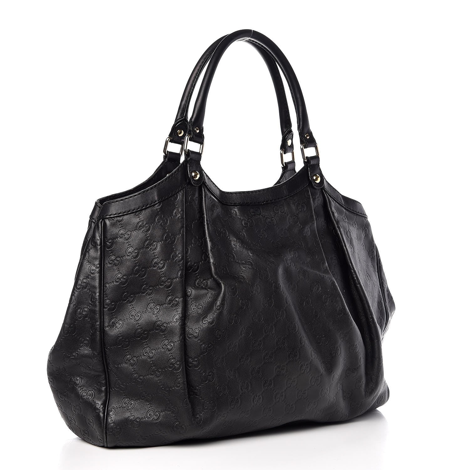 Gucci Guccissima Large Sukey Tote Black 3 of 8