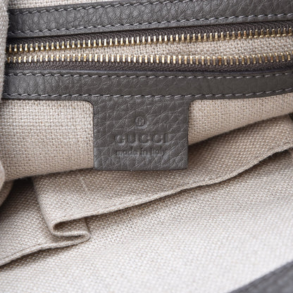 Gucci Pebbled Calfskin Medium Greenwich Shoulder Bag Grey 6 of 8