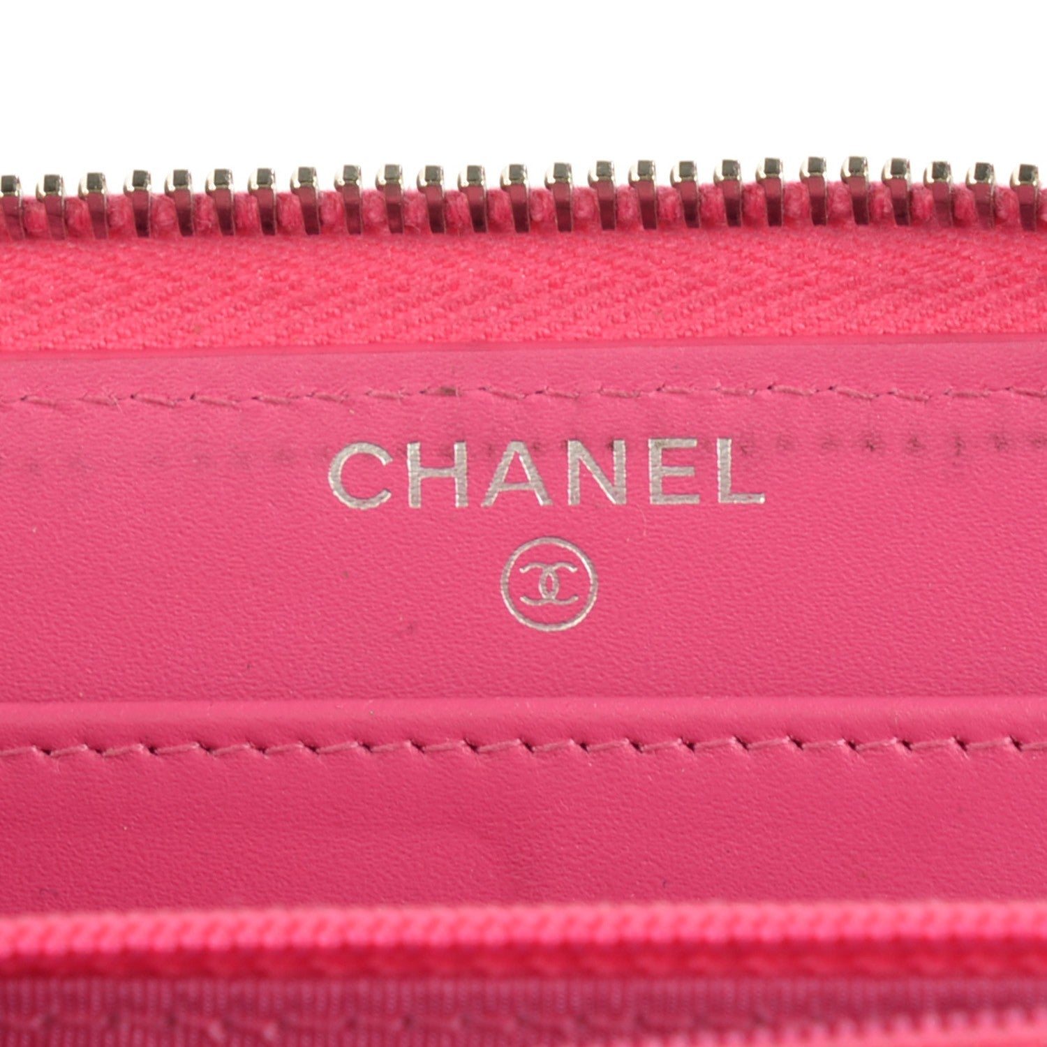 Chanel Caviar Quilted Large Gusset Zip Around Wallet Pink 6 of 8