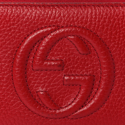 Gucci Pebbled Calfskin Soho Zip Around Wallet Red 7 of 8