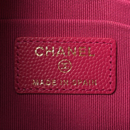 Chanel Caviar Quilted Cosmetic Case Fuchsia 6 of 7