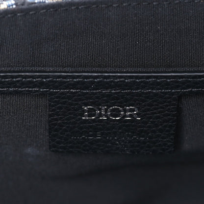 Christian Dior Oblique Jacquard Grained Calfskin Medium Saddle Messenger Bag Beige Black 5 of 7