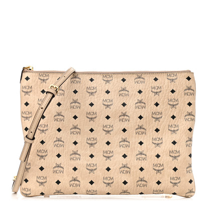 MCM Visetos Original Medium Pouch Beige 1 of 10
